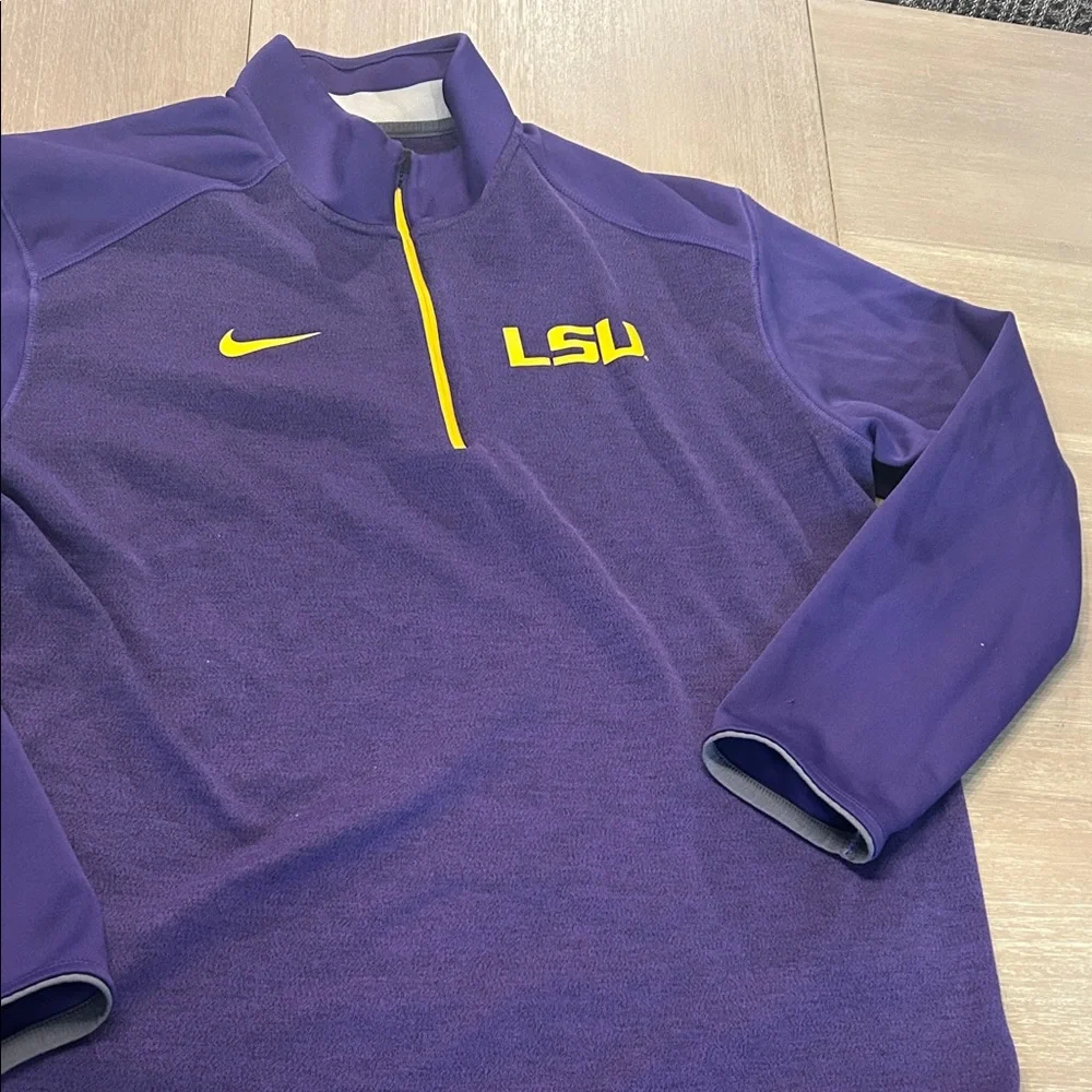 Nike Purple and Yellow LSU‎ Pullover